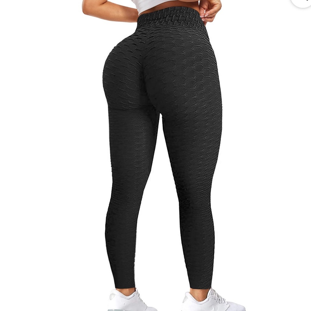 Women's Bubble Scrunch Lyfting‎ Push-Up Leggings/Black Size S Yoga Gym Workout